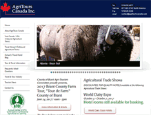 Tablet Screenshot of agritourscanada.com